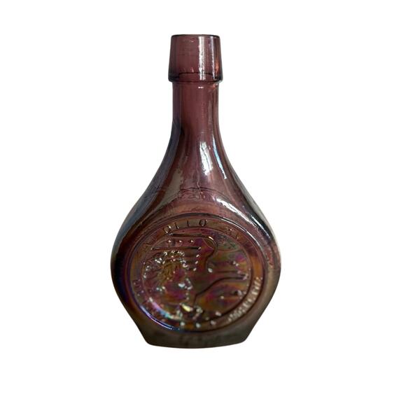 Vintage 1970s Apollo 17 Purple Carnival Glass Decanter Bottle NASA Space - Picture 1 of 2